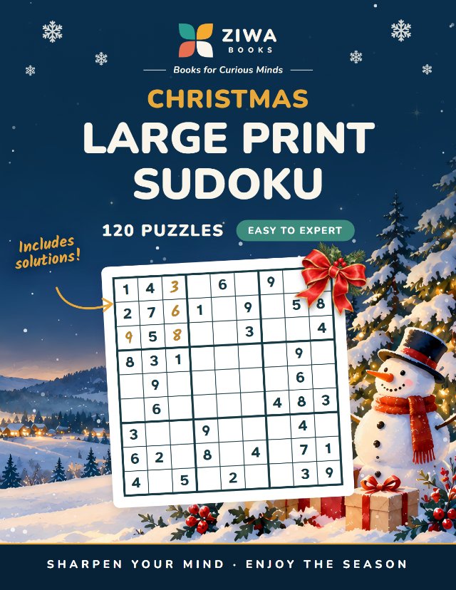 Cover of Christmas Large Print Sudoku